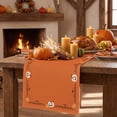 thumbnail image 4 of Qjidjing Halloween Thanksgiving Table Runner, Pumpkin Harvest Runner, Printed Fabric, Seasonal Pattern, Dining Table, Kitchen, Family Dining Area, 4 of 8