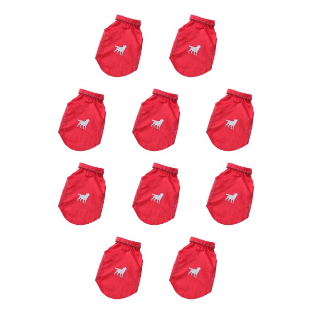 Impermeable para perros Methold Poliéster rojo S 10Conjunto