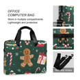 thumbnail image 4 of FORMRS 16" Laptop Bag Carrying Sleeve Case with Handle Travel Shoulder Briefcase, Green Christmas Gingerbread, 4 of 8