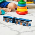thumbnail image 6 of Alloy Pull Back Bus Diecast Bus Toy for Decoration Festival Education Props blue, 6 of 8