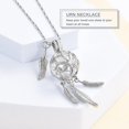 thumbnail image 3 of Hollow Glass Dream Catcher Urn Necklace for Ashes for Women Men Feather Cremation Jewelry Urn Keepsake Memory Jewelry, 3 of 7