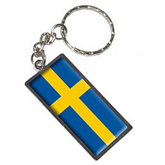 Sweden Flag Keychain Key Chain Ring