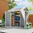 thumbnail image 2 of Outsunny 6' x 6' Outdoor Storage Shed, Resin Shed with Floor, Window, 2 of 10