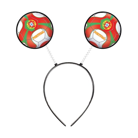 Portugal Soccer Bopper Headbands, Pack of 4