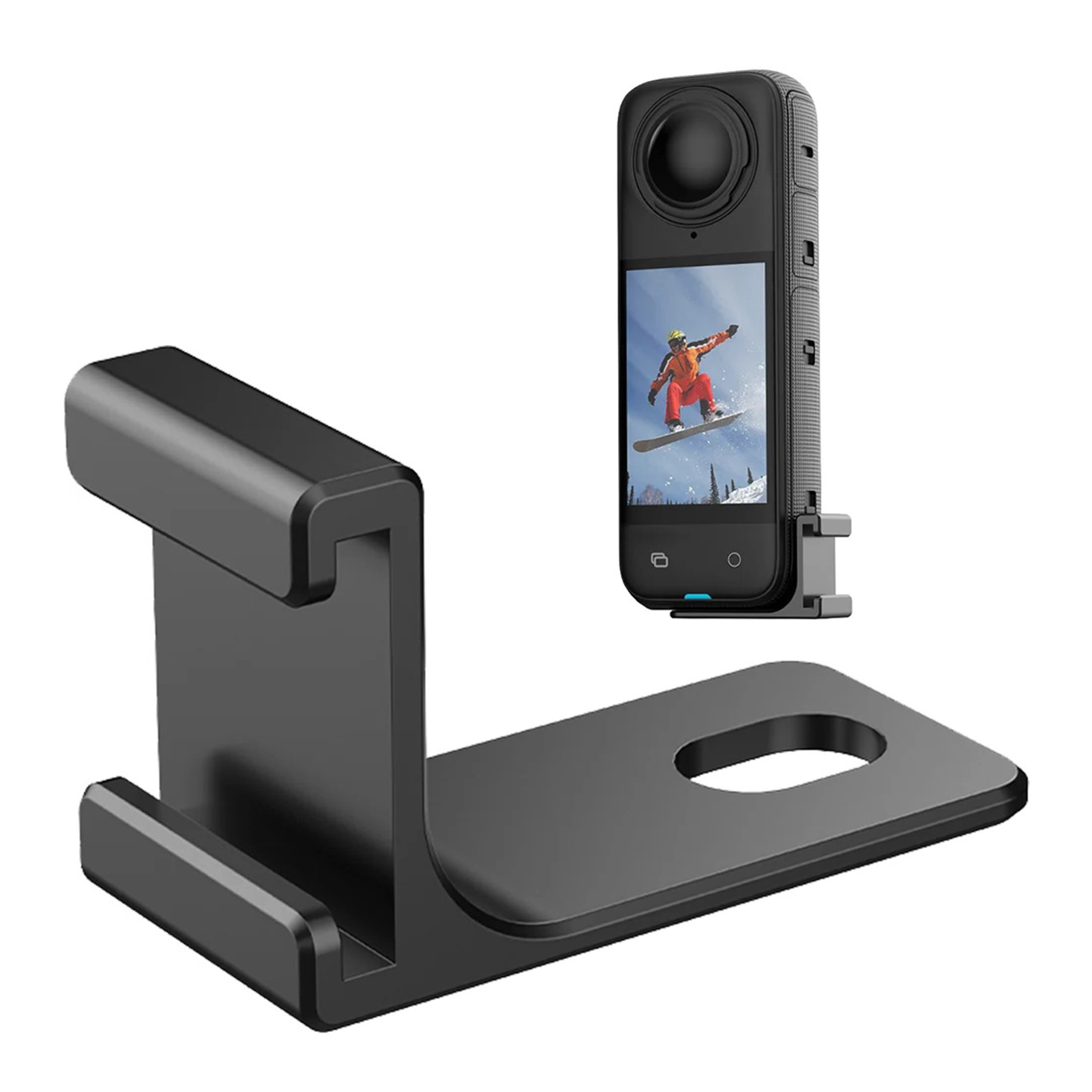Insta360 X4 AIR Cold Shoe Extended Frame – Für Horizontale & Vertikale Aufnahmen – Mit 2 Kaltlichtschuhen Für Externes Zubehör (schwarz)