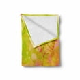 thumbnail image 2 of Pastel Soft Flannel Fleece Throw Blanket, Nature Inspired Watercolor Paintbrush Spring Yard Psychedelic Artwork, Cozy Plush for Indoor and Outdoor Use, 50" x 60", Apple Green Marigold, by Ambesonne, 2 of 6