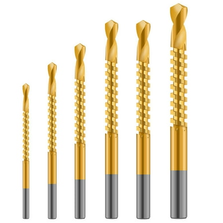 

Tiyuyo 6PCS 3-8mm Drill Bits Straight Shank HSS Wood Punching Twist Drill Bits