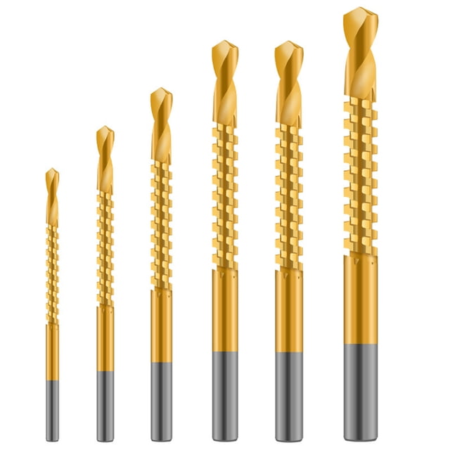 Brocas de carpintería de 6 piezas 38mm vástago recto brocas giratorias Ehuebsd de acero de alta velocidad juego de combinación para ranurado de perforación de madera