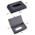 thumbnail image 2 of AuMoHall Black with Beige Tissue Box Cover PU Leather Rectangular Tissue Holder for Home Car Office Decor (NO Paper Towel), 2 of 14
