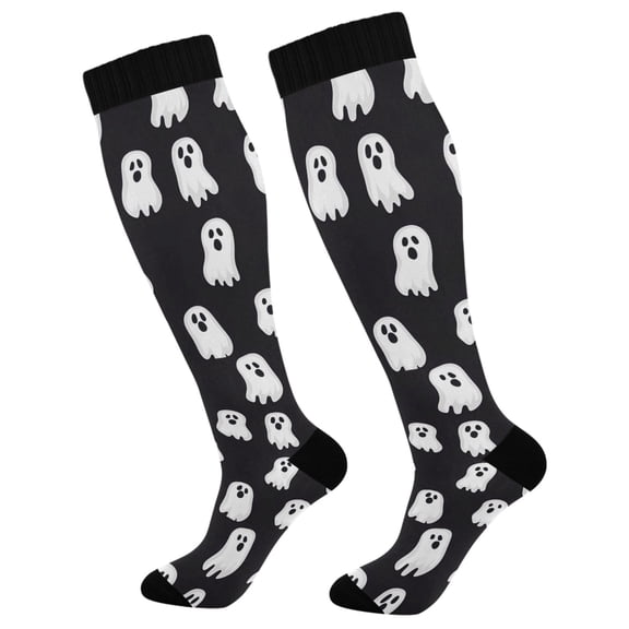 joogoo Abstract Ghost Long Socks Women Men Knee High Sock
