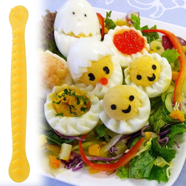 Cortador de huevos rellenos | Cortadora de huevos duros con diseño floral | Utensilio de cocina versátil para cortar huevos, quesos blandos, frutas | Plástico apto para uso alimentario | Fácil de