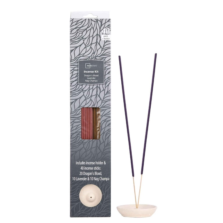 Mainstays Incense Kit with Colored Cones and Holder, 40 Pack Mainstays Incense Kit with Colored Cones and Holder, 40 Pack