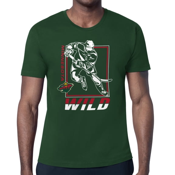 Men's Starter Green Minnesota Wild Player Grid T-Shirt