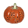 thumbnail image 2 of Orange Ceramic Pumpkin w/ Light, 2 of 5