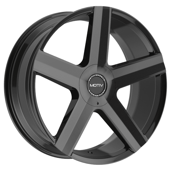 1 X Motiv 439B 22X9 6X135/6X5.50 106.2 Hub  25 Offset Black Wheel Rim