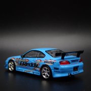 Open Box 1999-2002 NISSAN SILVIA S15 VERTEX GREDDY 1:64 SCALE DIORAMA DIECAST MODEL CAR
