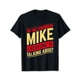 thumbnail image 1 of t shirt Unisex-Adults Black Cotton Polyester T-Shirt Small Short Sleeve Straight Fit Mock Collar Christmas Birthday Funny Mike Name First Name I'm The Legendary Mike T-Shirt, 1 of 6