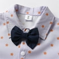 thumbnail image 6 of Toddler Boys Outfit Sets Solid Color Short Sleeved Shirt With Shorts Bowtie Two Piece Summer Children Kids Clothes Cute Outwear, 6 of 8