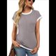 thumbnail image 1 of Camisetas de Corta para Mujer, Color Gris, Talla L, 1 of 7