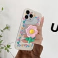 thumbnail image 4 of ShenMo Case for iPhone 13, Fashion Cute Flower Bracket Case TPU Phone Case, Shockproof Soft TPU Protective Case for iPhone 13 , with Phone Grip with Extendable Kickstand Tulip, 4 of 7