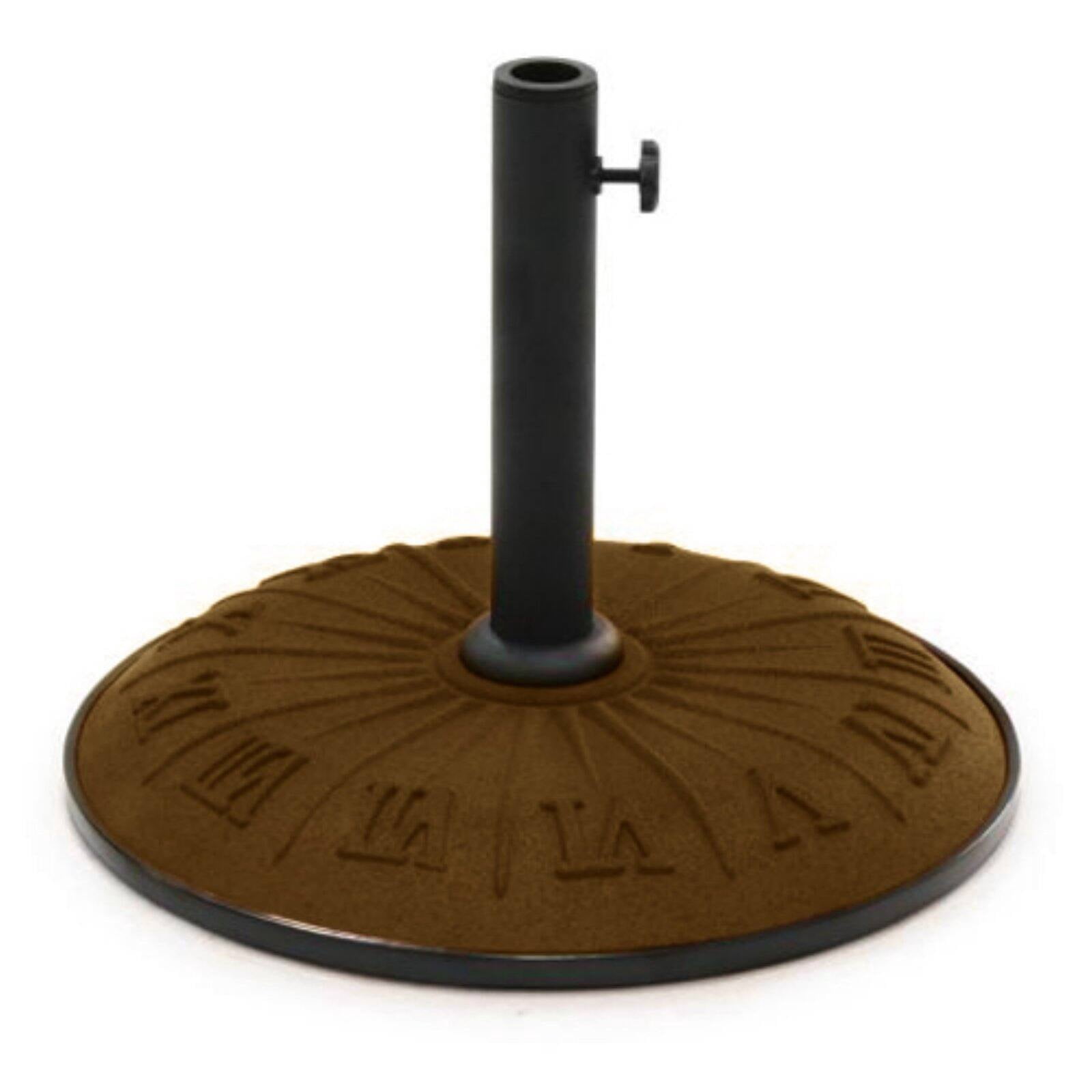 International Caravan Umbrella Stand Resin - Roman Numeral Outdoor Patio Decor-Color:Terra Cotta