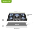thumbnail image 2 of Parrilla De Gas 5 Quemadores Empotrable AVERA VT5 En Vidrio Templado Estufa de Mesa, 2 of 10
