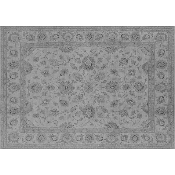 Ahgly Company Indoor Rectangle Oriental Gray Traditional Area Rugs, 8' x 12'