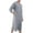 Gray, variant on Waffle House Coat Men Summer - 3/4 Sleeve V Neck Lightweight Robe Sleepwear Loose Fit Comfy Resort Loungewear Breathable