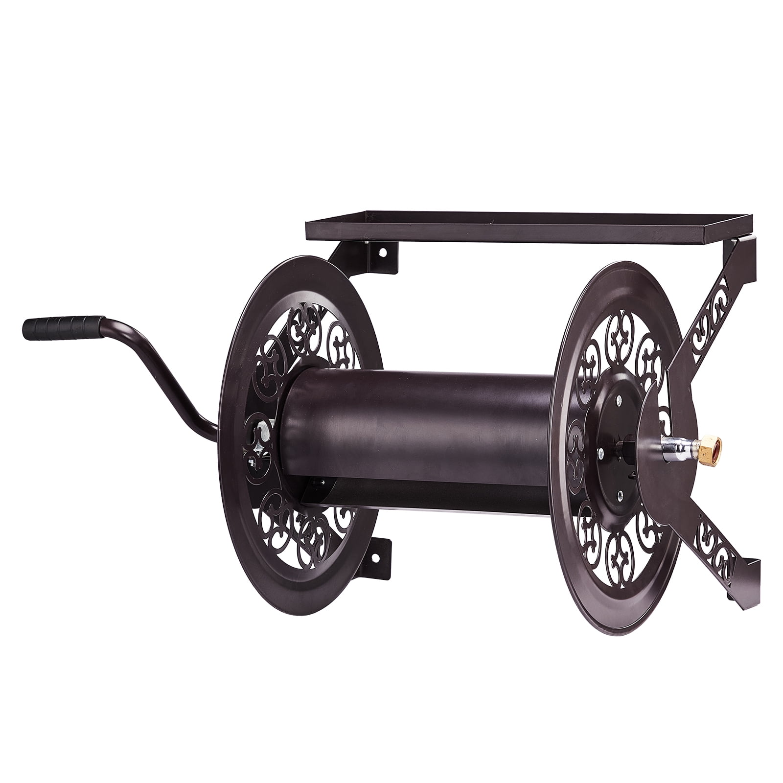 Iron Garden Wall Mount Garden Hose Reel 3/4inx173ft