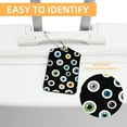 thumbnail image 3 of Square PU Leather Luggage Tags - 2 Pack with Privacy Cover and Stainless Steel Ring - Suitable for Travel, Backpack, Handbag - Suitcase Tags, Travel Tag Colorful Eyeballs, 3 of 7