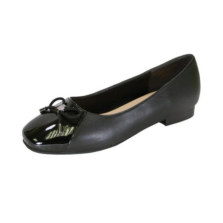 

PEERAGE Jayden Women s Wide Width Casual Dress Leather Flats with Bow