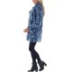 thumbnail image 5 of Chaquetas de Piel Sintética para Mujer, Otoño-Invierno, con Solapa de Leopardo, Mangas Largas, Abrigos Holgados con Bolsillos. Azul L, 5 of 8