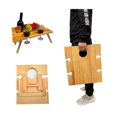 thumbnail image 1 of Picnic De Vino Portátil Mesa Plegable De Madera Para Picnic Camping Travel Patio Guardurnaity HA045286-01, 1 of 6