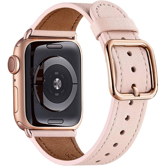 Compatible with Apple Watch Band 38mm 40mm 41mm 42mm 44mm 45mm 46mm 49mm Women Men Genuine Leather Replacement Strap for iWatch Series 10 9 8 7 6 5 4