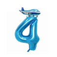 thumbnail image 1 of Set de globos azul número 4 y avión 40" hengximaoyi, 1 of 3