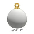 thumbnail image 2 of 15.7 Inch Inflatable Velvet Christmas Ball Decorations Large Flocked Holiday Inflatables for Outdoor Yard and Garden Decor Blow Up Christmas Ornaments for Porch and Winter Celebration Display White, 2 of 8