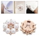 thumbnail image 4 of 6 fundas de botones para mujer: fundas de botones con flores para camisas de vestir de hombre - Broches con perlas de estrás - Gemelos decorativos de aleación desmontables, 4 of 7
