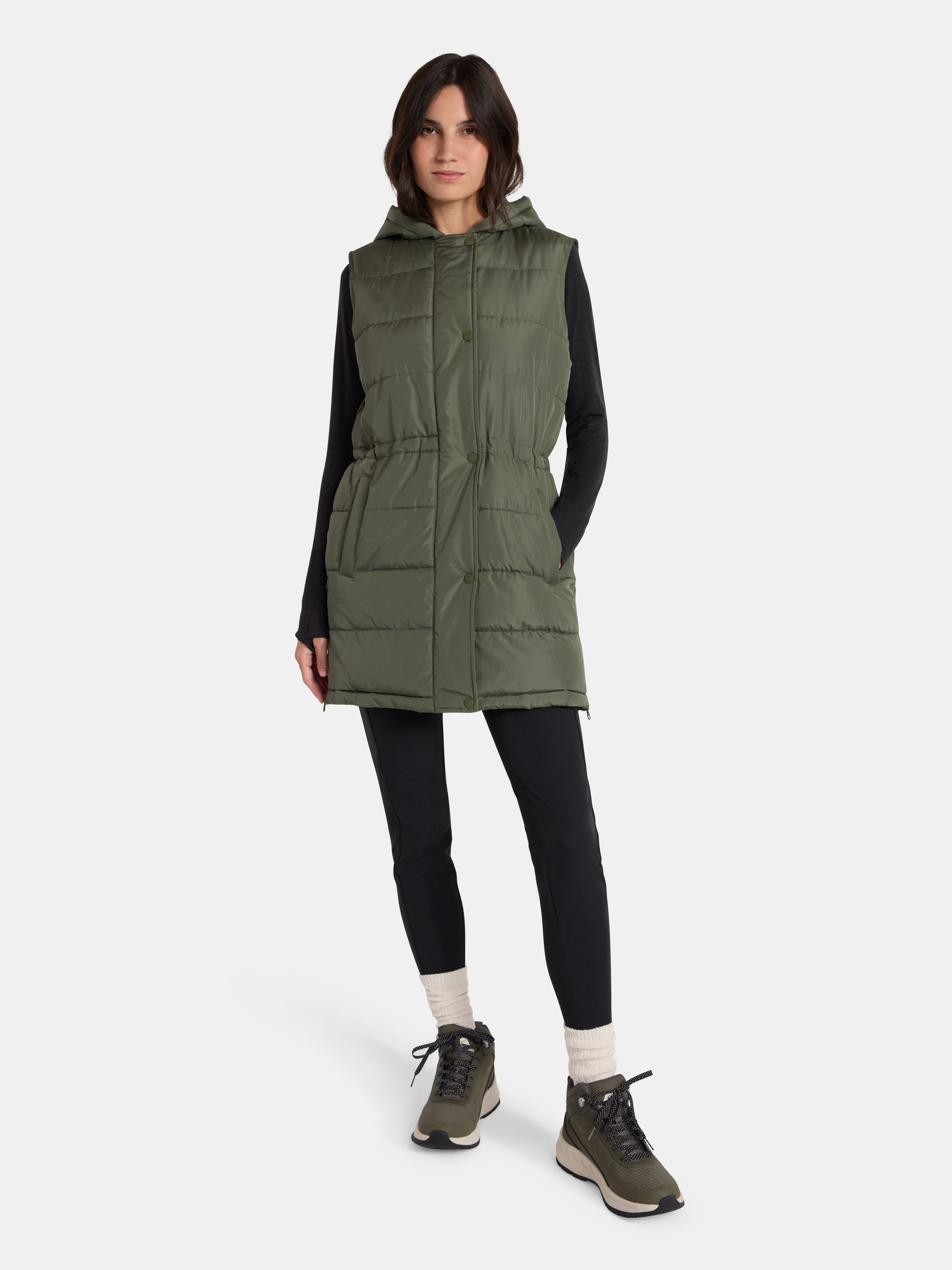 Ozark Trail Women's and Women's Plus Hooded Tunic Vest, Size XS-3X