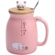 thumbnail image 1 of Taza de café de cerámica con tapa y cuchara de acero inoxidable, 450 ml, 1 of 6