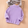 thumbnail image 4 of Eltusu Toddler Girls Fleece Jackets, Mid-weight Stand-up Collar Zip up Thermal Winter Outerwear Purple Size 4-5 T, 4 of 8