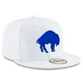 thumbnail image 3 of Men's New Era White Buffalo Bills Omaha Historic Logo 59FIFTY Fitted Hat, 3 of 5