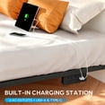 thumbnail image 4 of Awesofurni Floating Bed Frame Queen with Smart LED Lights and Charging Station, Modern Metal Platform Bed Frame, No Box Spring Needed, Black, 4 of 9