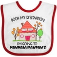 thumbnail image 3 of Inktastic Book My Reservation I'm Going to Mawmaw and Pawpaw's- House Boys or Girls Baby Bib, 3 of 4