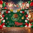 thumbnail image 4 of Patriotic Mexican Independence Day Polyester Banner with National Colors for Event Party Decoration and Photography Background (E-180X110cm), 4 of 5