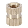 thumbnail image 2 of Brass Insert  Knurled Insert  Molded In Insert M6 Brass Cylinder Knurled Round Molded In Insert Embedded Nuts M6x12x10; 5pcs, 2 of 8