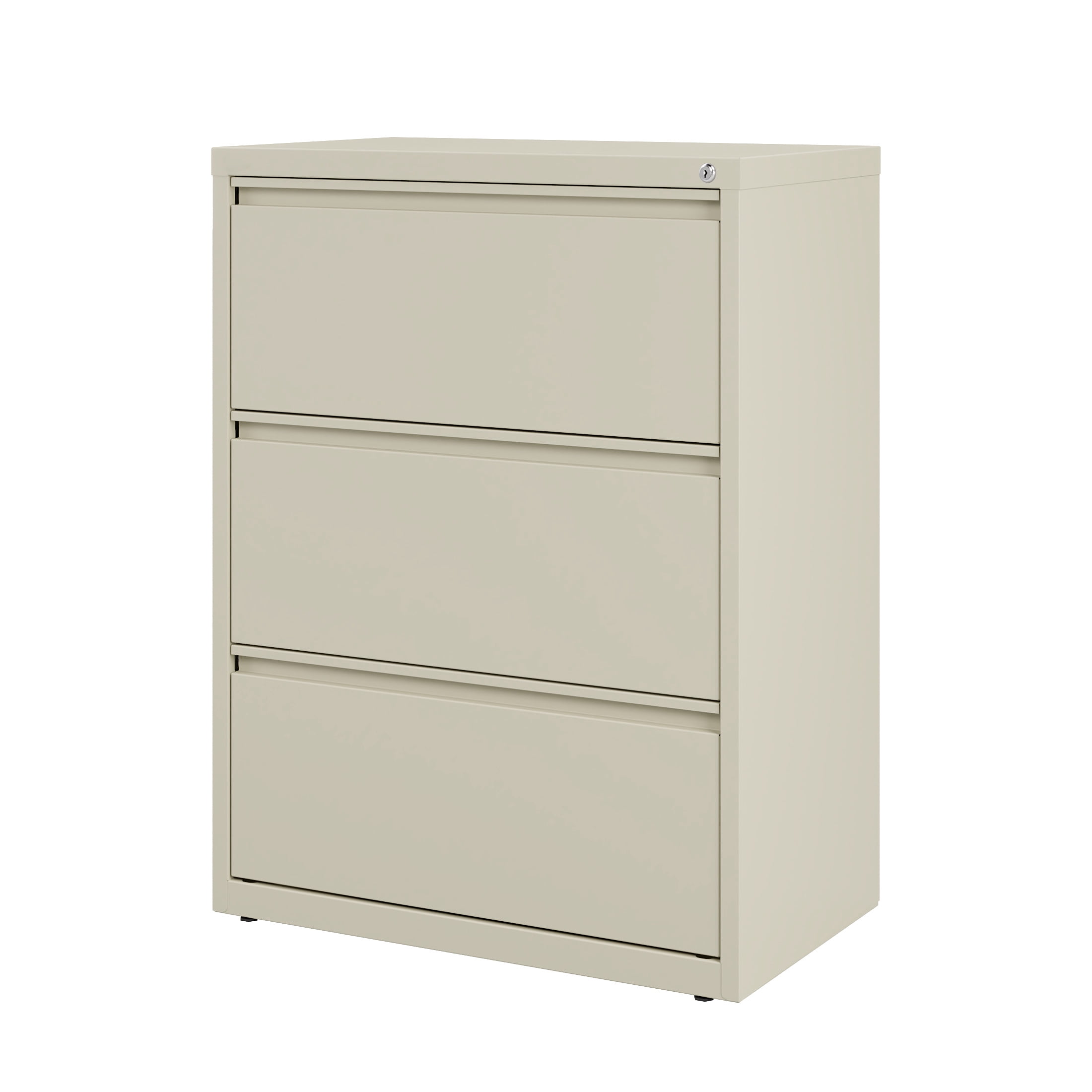 Hirsh 30 Inch Wide 3 Drawer Metal Lateral File Cabinet for Home and Office, Holds Letter, Legal and A4 Hanging Folders, Putty