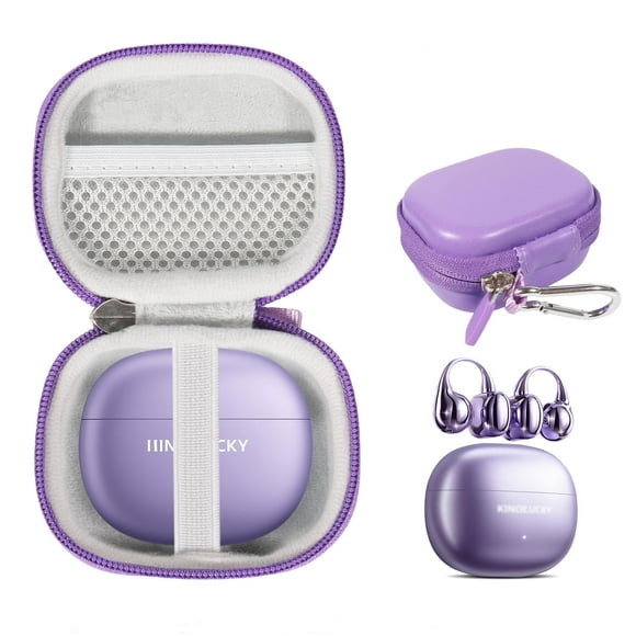 Funda CaseSack para auriculares King Lucky i121 con clip, color morado