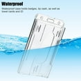 thumbnail image 4 of 10x Clear ID Card Badge Holder Hard Plastic Protector Vertical Slim Protect Case, 4 of 9