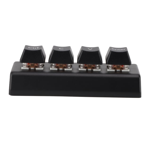 Mini Teclado Programable 4 Teclas Compatible Contruptor Rojo Nkro Ctrl C V Ingrese Con Conexión Por Cable USB, Plug and Play para Juegos Office Media
