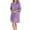 e-347Purple76, variant on Hifoo Women's Sleepwear Solid Color Button Down Mid Sleeve Shirt Style Chiffon Cute And Nightgown Breathable Casual Home Lapel Loungewear